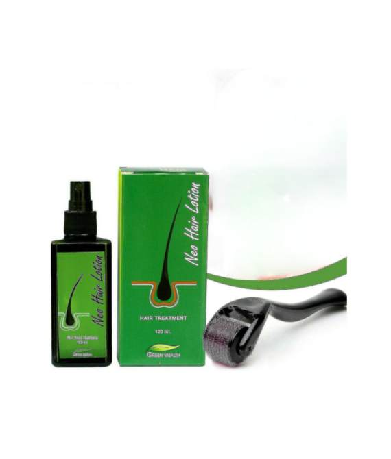 Green Wealth Neo Hair Lotion 120ml with Derma Roller
