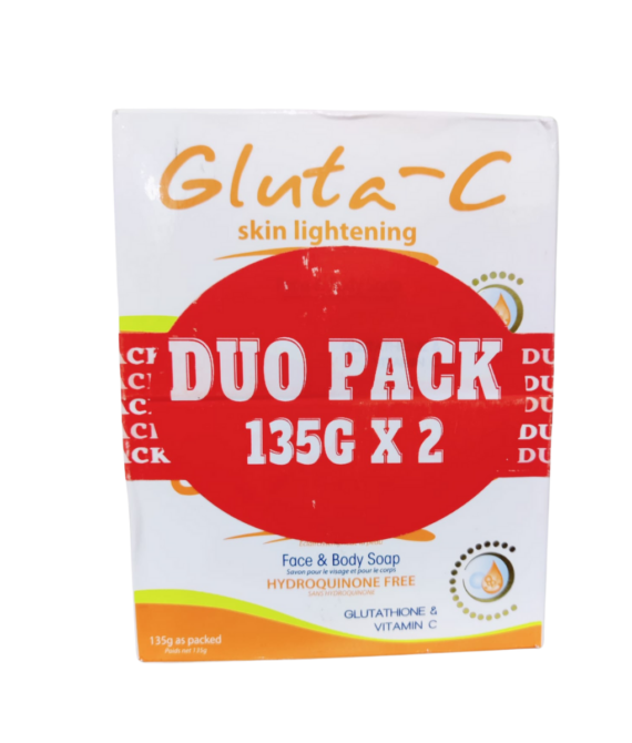 Gluta-C Skin Lightening Body Soap with Glutahione and Vitamin C Duo Pack – 2x135g