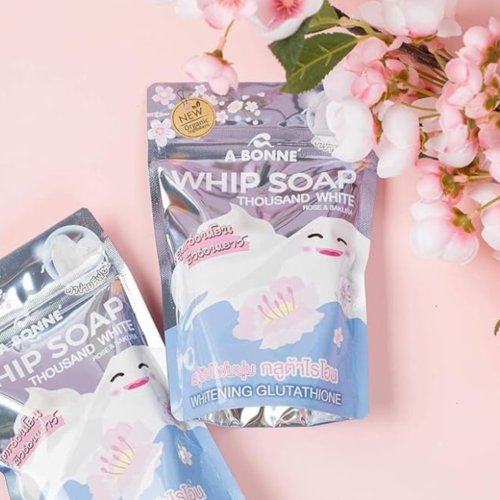 A BONNE Thousand White Whip Bath Soap - Gentle Moisturizing & Skin Brightening