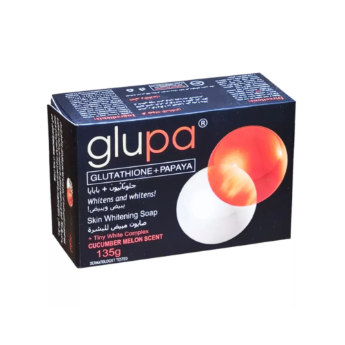 Glupa Glutathione with Papaya Skin Whitening Soap - Gentle Cleansing for Radiant Skin-135 gm